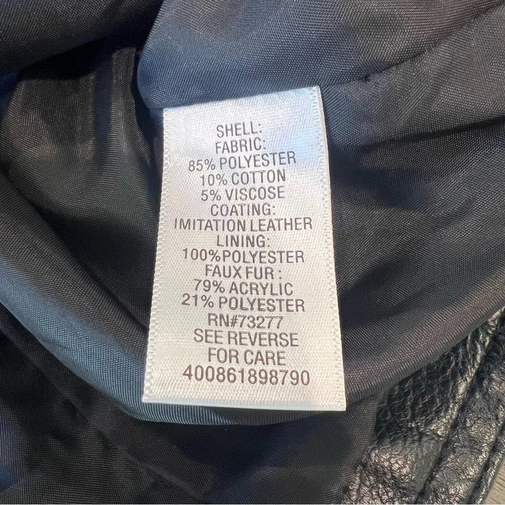 Candie's Y2K Women's Black Leather‎ Jacket Bikercore - Picture 7 of 10